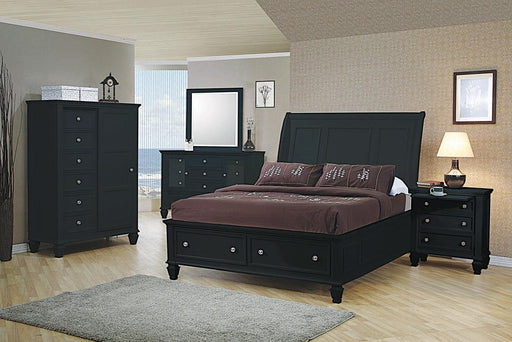 Sandy Beach Black Queen Sleigh Bed With Footboard Storage - Premium Bed from Coaster Z2 Standard - Just $898! Shop now at Furniture Wholesale Plus  We are the best furniture store in Nashville, Hendersonville, Goodlettsville, Madison, Antioch, Mount Juliet, Lebanon, Gallatin, Springfield, Murfreesboro, Franklin, Brentwood