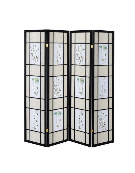 Transitional Black Folding Screen - Premium 4 Panel Screen from Coaster Z2 Standard - Just $138! Shop now at Furniture Wholesale Plus  We are the best furniture store in Nashville, Hendersonville, Goodlettsville, Madison, Antioch, Mount Juliet, Lebanon, Gallatin, Springfield, Murfreesboro, Franklin, Brentwood