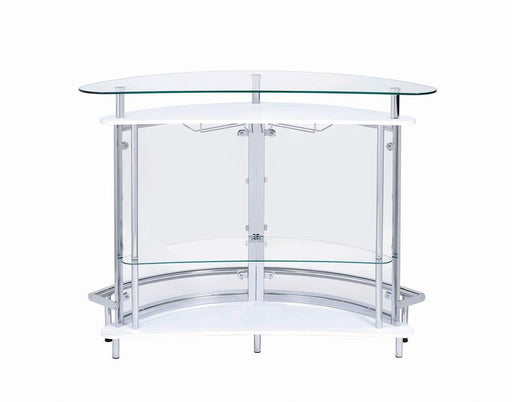 Glass and Chrome Bar Unit - Premium Bar Unit from Coaster Z2 Standard - Just $390! Shop now at Furniture Wholesale Plus  We are the best furniture store in Nashville, Hendersonville, Goodlettsville, Madison, Antioch, Mount Juliet, Lebanon, Gallatin, Springfield, Murfreesboro, Franklin, Brentwood