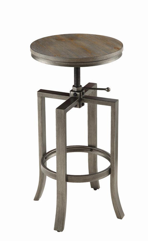 Industrial Walnut Adjustable Bar Stool - Premium Bar Stool from Coaster Z2 Standard - Just $138! Shop now at Furniture Wholesale Plus  We are the best furniture store in Nashville, Hendersonville, Goodlettsville, Madison, Antioch, Mount Juliet, Lebanon, Gallatin, Springfield, Murfreesboro, Franklin, Brentwood