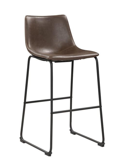 Industrial Brown Faux Leather Bar Stool - Premium Bar Stool from Coaster Z2 Standard - Just $110! Shop now at Furniture Wholesale Plus  We are the best furniture store in Nashville, Hendersonville, Goodlettsville, Madison, Antioch, Mount Juliet, Lebanon, Gallatin, Springfield, Murfreesboro, Franklin, Brentwood