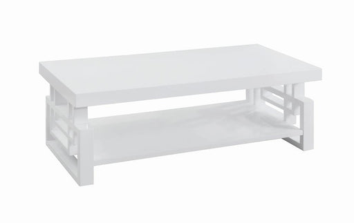 Transitional Glossy White Coffee Table - Premium Coffee Table from Coaster Z2 Standard - Just $270! Shop now at Furniture Wholesale Plus  We are the best furniture store in Nashville, Hendersonville, Goodlettsville, Madison, Antioch, Mount Juliet, Lebanon, Gallatin, Springfield, Murfreesboro, Franklin, Brentwood