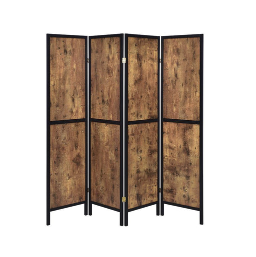 Industrial Antique Nutmeg Four Panel Screen - Premium 4 Panel Screen from Coaster Z2 Standard - Just $158! Shop now at Furniture Wholesale Plus  We are the best furniture store in Nashville, Hendersonville, Goodlettsville, Madison, Antioch, Mount Juliet, Lebanon, Gallatin, Springfield, Murfreesboro, Franklin, Brentwood