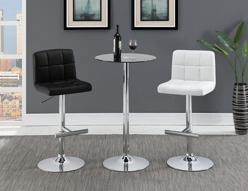 G120356 Contemporary White Adjustable Padded Back Bar Stool - Premium Adjustable Barstool from Coaster Z2 Standard - Just $126! Shop now at Furniture Wholesale Plus  We are the best furniture store in Nashville, Hendersonville, Goodlettsville, Madison, Antioch, Mount Juliet, Lebanon, Gallatin, Springfield, Murfreesboro, Franklin, Brentwood