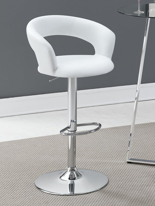 G120346 Contemporary Chrome and Black Bar Stool - Premium Adjustable Barstool from Coaster Z2 Standard - Just $142! Shop now at Furniture Wholesale Plus  We are the best furniture store in Nashville, Hendersonville, Goodlettsville, Madison, Antioch, Mount Juliet, Lebanon, Gallatin, Springfield, Murfreesboro, Franklin, Brentwood