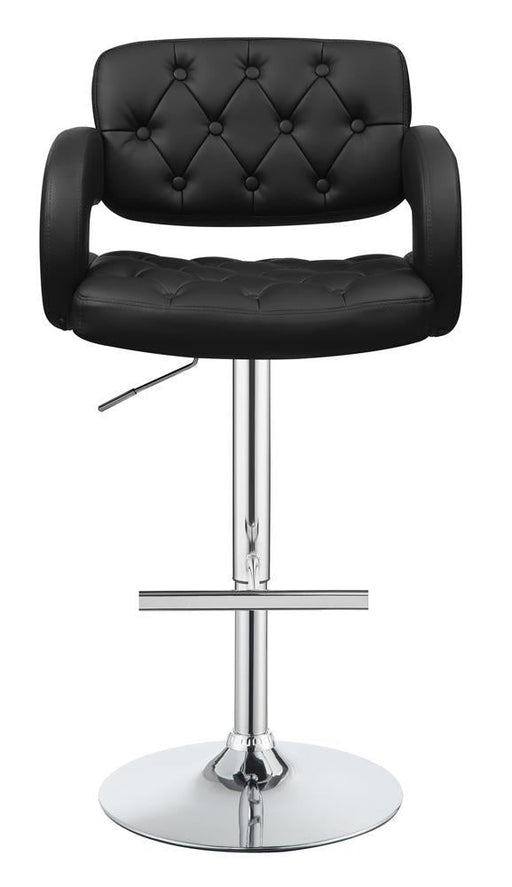 G102555 Contemporary Black Faux Leather Adjustable Bar Stool - Premium Adjustable Barstool from Coaster Z2 Standard - Just $218! Shop now at Furniture Wholesale Plus  We are the best furniture store in Nashville, Hendersonville, Goodlettsville, Madison, Antioch, Mount Juliet, Lebanon, Gallatin, Springfield, Murfreesboro, Franklin, Brentwood