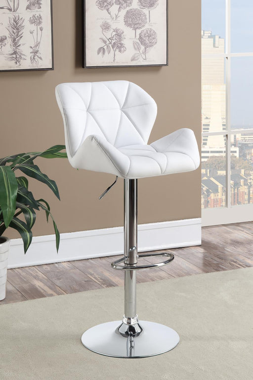 G100424 Contemporary White Adjustable Bar Stool - Premium Adjustable Barstool from Coaster Z2 Standard - Just $138! Shop now at Furniture Wholesale Plus  We are the best furniture store in Nashville, Hendersonville, Goodlettsville, Madison, Antioch, Mount Juliet, Lebanon, Gallatin, Springfield, Murfreesboro, Franklin, Brentwood