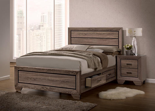 G204193 Kauffman Transitional Washed Taupe California King Bed - Premium California King Storage Bed from Coaster Z2 Standard - Just $778! Shop now at Furniture Wholesale Plus  We are the best furniture store in Nashville, Hendersonville, Goodlettsville, Madison, Antioch, Mount Juliet, Lebanon, Gallatin, Springfield, Murfreesboro, Franklin, Brentwood