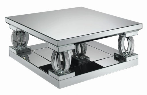 G722518 Contemporary Silver Mirrored Coffee Table - Premium Coffee Table from Coaster Z2 Standard - Just $838! Shop now at Furniture Wholesale Plus  We are the best furniture store in Nashville, Hendersonville, Goodlettsville, Madison, Antioch, Mount Juliet, Lebanon, Gallatin, Springfield, Murfreesboro, Franklin, Brentwood