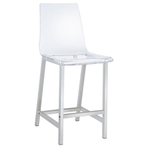 Everyday Contemporary Clear and Chrome Bar Stool - Premium Bar Stool from Coaster Z2 Standard - Just $200! Shop now at Furniture Wholesale Plus  We are the best furniture store in Nashville, Hendersonville, Goodlettsville, Madison, Antioch, Mount Juliet, Lebanon, Gallatin, Springfield, Murfreesboro, Franklin, Brentwood