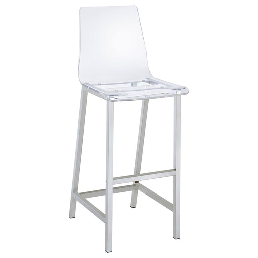 G100295 Contemporary Clear Acrylic Bar Stool - Premium Barstool from Coaster Z2 Standard - Just $222! Shop now at Furniture Wholesale Plus  We are the best furniture store in Nashville, Hendersonville, Goodlettsville, Madison, Antioch, Mount Juliet, Lebanon, Gallatin, Springfield, Murfreesboro, Franklin, Brentwood