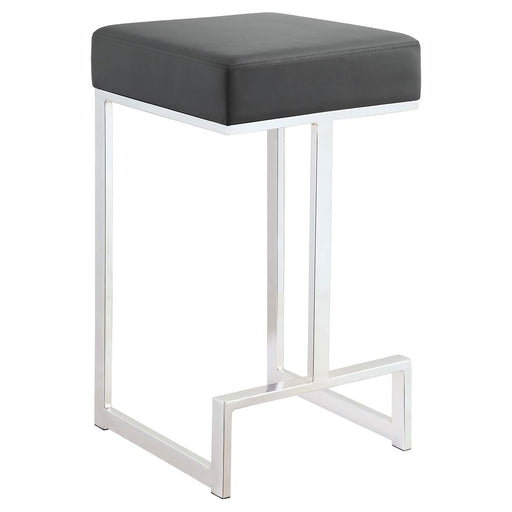 G105252 Contemporary Chrome and Grey Counter Height Stool - Premium Barstool from Coaster Z2 Standard - Just $110! Shop now at Furniture Wholesale Plus  We are the best furniture store in Nashville, Hendersonville, Goodlettsville, Madison, Antioch, Mount Juliet, Lebanon, Gallatin, Springfield, Murfreesboro, Franklin, Brentwood