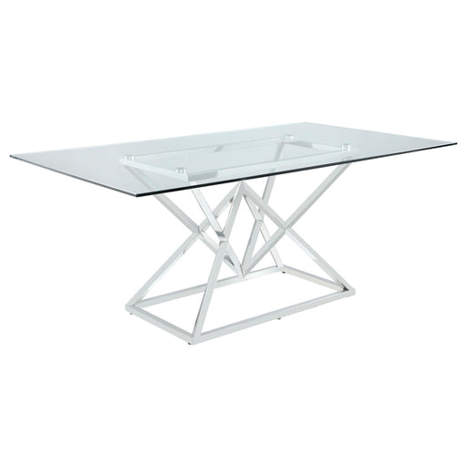 G109451 Rect Glass Dining Table - Premium Rect Glass Dining Table from Coaster Z2 Standard - Just $822! Shop now at Furniture Wholesale Plus  We are the best furniture store in Nashville, Hendersonville, Goodlettsville, Madison, Antioch, Mount Juliet, Lebanon, Gallatin, Springfield, Murfreesboro, Franklin, Brentwood