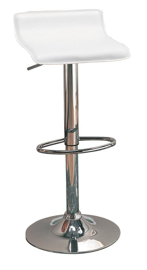 G120391 Contemporary White Adjustable Bar Stool - Premium Adjustable Barstool from Coaster Z2 Standard - Just $78! Shop now at Furniture Wholesale Plus  We are the best furniture store in Nashville, Hendersonville, Goodlettsville, Madison, Antioch, Mount Juliet, Lebanon, Gallatin, Springfield, Murfreesboro, Franklin, Brentwood