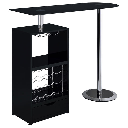 Transitional Black Bar Unit - Premium Revolving Bar Table from Coaster Z2 Standard - Just $250! Shop now at Furniture Wholesale Plus  We are the best furniture store in Nashville, Hendersonville, Goodlettsville, Madison, Antioch, Mount Juliet, Lebanon, Gallatin, Springfield, Murfreesboro, Franklin, Brentwood