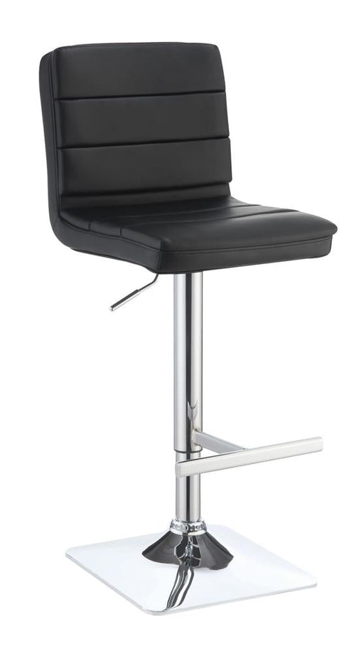 G120695 Contemporary Black Adjustable Padded Back Bar Stool - Premium Adjustable Barstool from Coaster Z2 Standard - Just $122! Shop now at Furniture Wholesale Plus  We are the best furniture store in Nashville, Hendersonville, Goodlettsville, Madison, Antioch, Mount Juliet, Lebanon, Gallatin, Springfield, Murfreesboro, Franklin, Brentwood