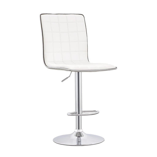 Waffle Adjustable White and Chrome Bar Stool - Premium Bar Stool from Coaster Z2 Standard - Just $126! Shop now at Furniture Wholesale Plus  We are the best furniture store in Nashville, Hendersonville, Goodlettsville, Madison, Antioch, Mount Juliet, Lebanon, Gallatin, Springfield, Murfreesboro, Franklin, Brentwood