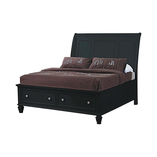 Sandy Beach Black Queen Sleigh Bed With Footboard Storage - Premium Bed from Coaster Z2 Standard - Just $898! Shop now at Furniture Wholesale Plus  We are the best furniture store in Nashville, Hendersonville, Goodlettsville, Madison, Antioch, Mount Juliet, Lebanon, Gallatin, Springfield, Murfreesboro, Franklin, Brentwood