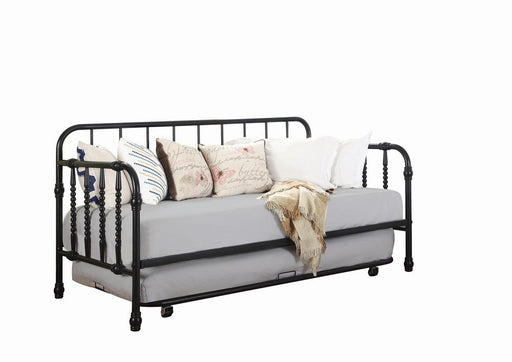 Traditional Black Metal Daybed - Premium Daybed from Coaster Z2 Standard - Just $490! Shop now at Furniture Wholesale Plus  We are the best furniture store in Nashville, Hendersonville, Goodlettsville, Madison, Antioch, Mount Juliet, Lebanon, Gallatin, Springfield, Murfreesboro, Franklin, Brentwood