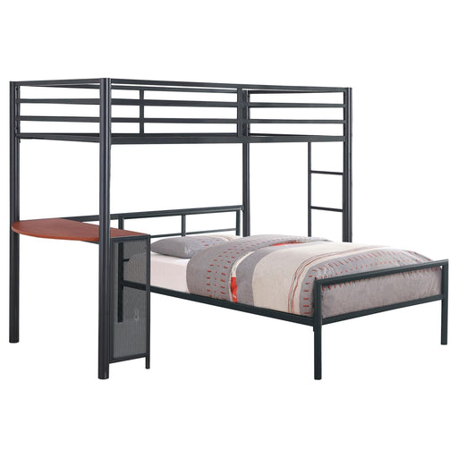 460229 S2T 2 PC SET (LOFT BED + TWIN BED) - Premium Bunk Bed from Coaster Z2 Standard - Just $658! Shop now at Furniture Wholesale Plus  We are the best furniture store in Nashville, Hendersonville, Goodlettsville, Madison, Antioch, Mount Juliet, Lebanon, Gallatin, Springfield, Murfreesboro, Franklin, Brentwood