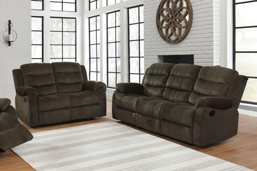 Rodman Chocolate Reclining Two Piece Living Room Set - Premium Motion Sofa from Coaster Z2 Standard - Just $1476! Shop now at Furniture Wholesale Plus  We are the best furniture store in Nashville, Hendersonville, Goodlettsville, Madison, Antioch, Mount Juliet, Lebanon, Gallatin, Springfield, Murfreesboro, Franklin, Brentwood