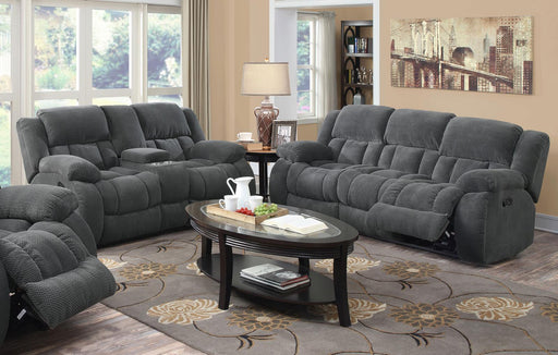 Weissman Grey Two Piece Living Room Set - Premium Motion Sofa from Coaster Z2 Standard - Just $2276! Shop now at Furniture Wholesale Plus  We are the best furniture store in Nashville, Hendersonville, Goodlettsville, Madison, Antioch, Mount Juliet, Lebanon, Gallatin, Springfield, Murfreesboro, Franklin, Brentwood