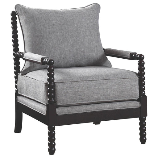 Traditional Grey and Cappuccino Accent Chair - Premium Accent Chair from Coaster Z2 Standard - Just $478! Shop now at Furniture Wholesale Plus  We are the best furniture store in Nashville, Hendersonville, Goodlettsville, Madison, Antioch, Mount Juliet, Lebanon, Gallatin, Springfield, Murfreesboro, Franklin, Brentwood