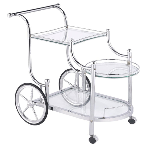 Traditional Chrome Serving Cart - Premium Serving Cart from Coaster Z2 Standard - Just $138! Shop now at Furniture Wholesale Plus  We are the best furniture store in Nashville, Hendersonville, Goodlettsville, Madison, Antioch, Mount Juliet, Lebanon, Gallatin, Springfield, Murfreesboro, Franklin, Brentwood