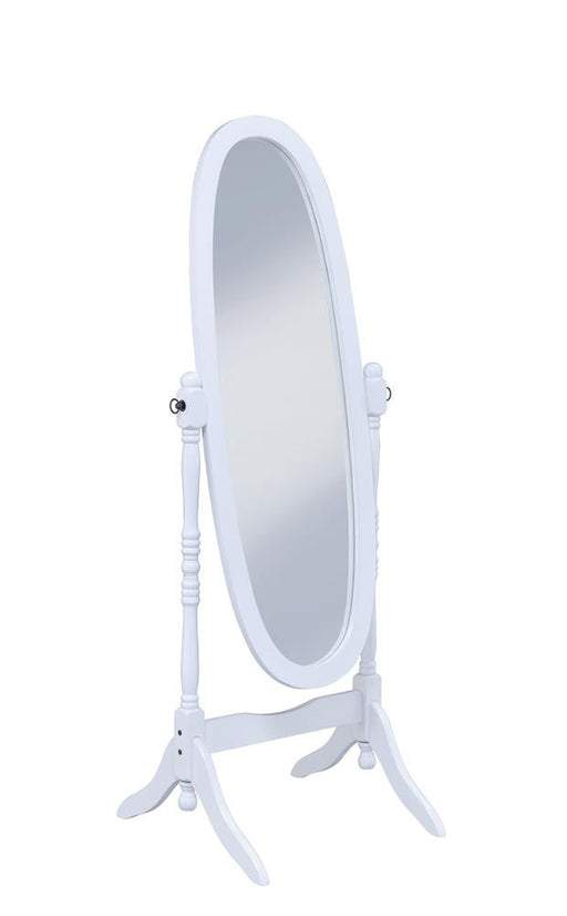 Transitional White Cheval Mirror - Premium Cheval Mirror from Coaster Z2 Standard - Just $82! Shop now at Furniture Wholesale Plus  We are the best furniture store in Nashville, Hendersonville, Goodlettsville, Madison, Antioch, Mount Juliet, Lebanon, Gallatin, Springfield, Murfreesboro, Franklin, Brentwood