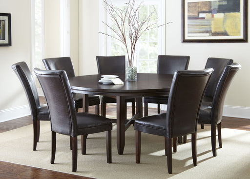 Hartford - Round Dining Table - Dark Brown - Premium Dining Tables from Steve Silver Furniture - Just $829! Shop now at Furniture Wholesale Plus  We are the best furniture store in Nashville, Hendersonville, Goodlettsville, Madison, Antioch, Mount Juliet, Lebanon, Gallatin, Springfield, Murfreesboro, Franklin, Brentwood