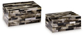 Ellford - Box Set (Set of 2) - Black / Brown / Cream – Baskets & Boxes by Signature Design by Ashley® at Furniture Wholesale Plus , Nashville furniture store