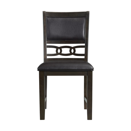 Amherst - Standard Height Faux Leather Side Chair (Set of 2) - Walnut – Chair Sets by Elements International at Furniture Wholesale Plus , Nashville furniture store