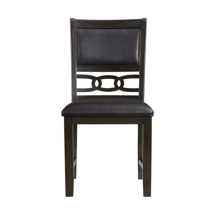 Amherst - Standard Height Faux Leather Side Chair (Set of 2) - Walnut – Chair Sets by Elements International at Furniture Wholesale Plus , Nashville furniture store