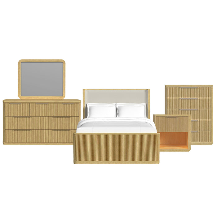 Sylvie - Bedroom Set With Upholstered Bed – 3 Piece Bedroom Sets by Elements International at Furniture Wholesale Plus , Nashville furniture store