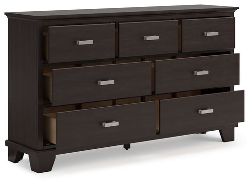 Covetown - Dresser - Dark Brown – Dressers by Signature Design by Ashley® at Furniture Wholesale Plus , Nashville furniture store