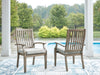 Rainier Ranch - Arm Chair With Cushion (Set of 2) - Brown / Beige – Chair Sets by Signature Design by Ashley® at Furniture Wholesale Plus , Nashville furniture store