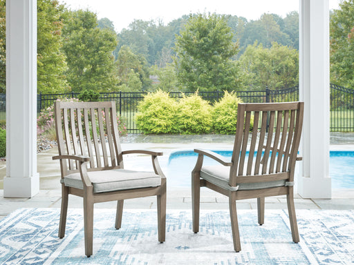 Rainier Ranch - Arm Chair With Cushion (Set of 2) - Brown / Beige – Chair Sets by Signature Design by Ashley® at Furniture Wholesale Plus , Nashville furniture store