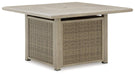 Cliff Trails - Beige - Square Fire Pit Table - Premium Fire Pits from Signature Design by Ashley® - Just $1138! Shop now at Furniture Wholesale Plus  We are the best furniture store in Nashville, Hendersonville, Goodlettsville, Madison, Antioch, Mount Juliet, Lebanon, Gallatin, Springfield, Murfreesboro, Franklin, Brentwood