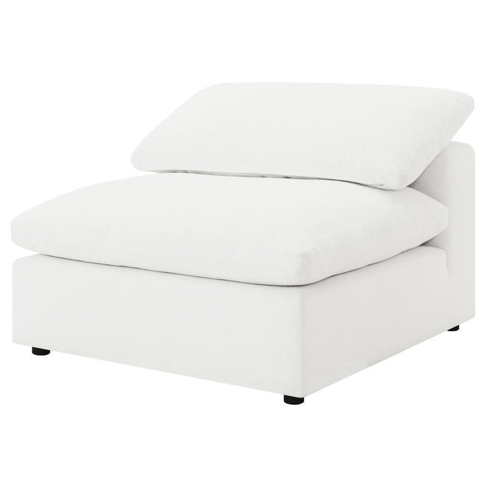 Raleigh - Boucle Upholstered Armless Chair - Ivory – Armless Chairs by Coaster Fine Furniture at Furniture Wholesale Plus , Nashville furniture store