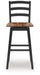 Wildenauer - Tall Swivel Barstool (Set of 2) - Brown / Black – Stool Sets by Signature Design by Ashley® at Furniture Wholesale Plus , Nashville furniture store