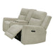 Kennett - Chenille Upholstered Power Reclining Loveseat - Ivory – Reclining Loveseats by Coaster Fine Furniture at Furniture Wholesale Plus , Nashville furniture store