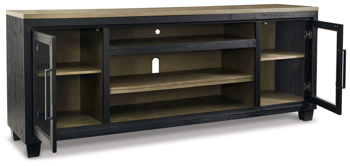 Foyland - XL TV Stand w/Fireplace Option - Black / Brown – TV Stands by Signature Design by Ashley® at Furniture Wholesale Plus , Nashville furniture store