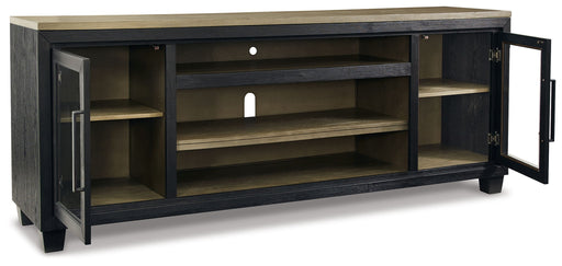 Foyland - XL TV Stand w/Fireplace Option - Black / Brown – TV Stands by Signature Design by Ashley® at Furniture Wholesale Plus , Nashville furniture store