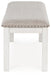 Robbinsdale - Large Upholstered Dining Room Bench - Antique White – Upholstered Benches by Signature Design by Ashley® at Furniture Wholesale Plus , Nashville furniture store