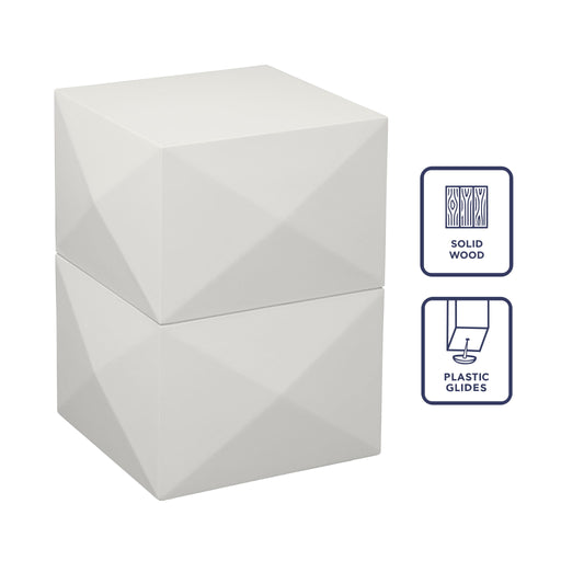 Malibu - Side Table - White – Side Tables by Steve Silver Furniture at Furniture Wholesale Plus , Nashville furniture store