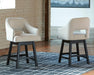 Tallenger - Upholstered Swivel Barstool (Set of 2) – Stool Sets by Signature Design by Ashley® at Furniture Wholesale Plus , Nashville furniture store