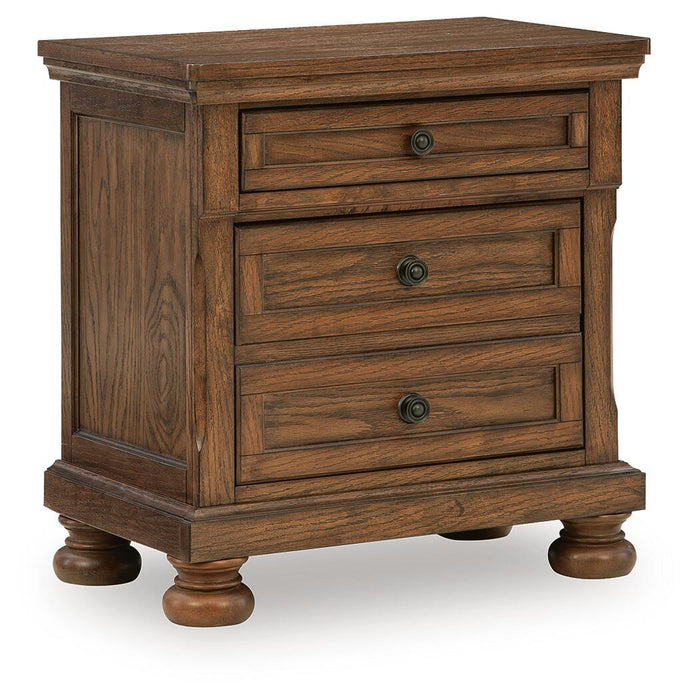 Zackaryn - Two Drawer Night Stand - Warm Brown – Accent Nightstands by Signature Design by Ashley® at Furniture Wholesale Plus , Nashville furniture store