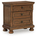 Zackaryn - Two Drawer Night Stand - Warm Brown – Accent Nightstands by Signature Design by Ashley® at Furniture Wholesale Plus , Nashville furniture store