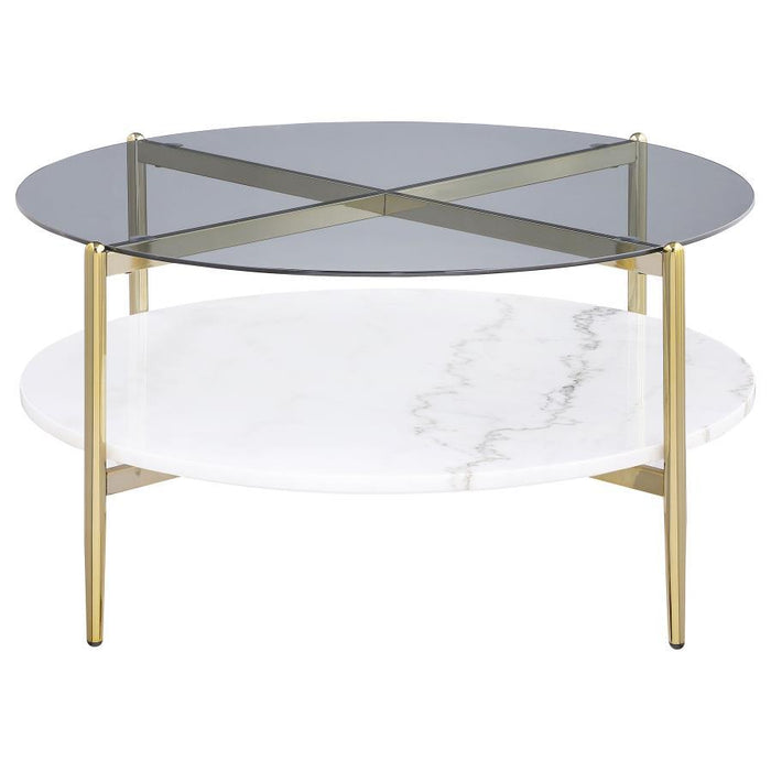 Jonelle - Round Glass Top Table – End Tables by CoasterEveryday at Furniture Wholesale Plus , Nashville furniture store
