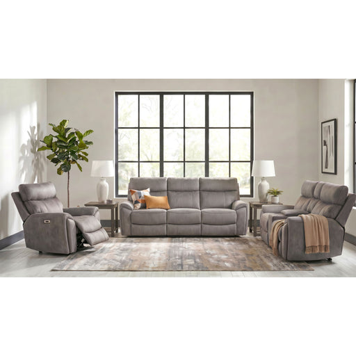 Jackpot - P1 Sofa With Heat Massage - Explore Light Gray – Reclining Sofas by Elements International at Furniture Wholesale Plus , Nashville furniture store